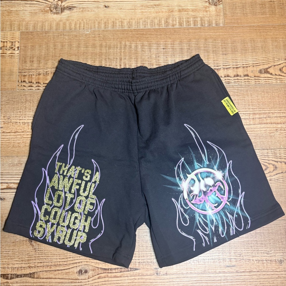 Graphic Black Men's Athletic Shorts